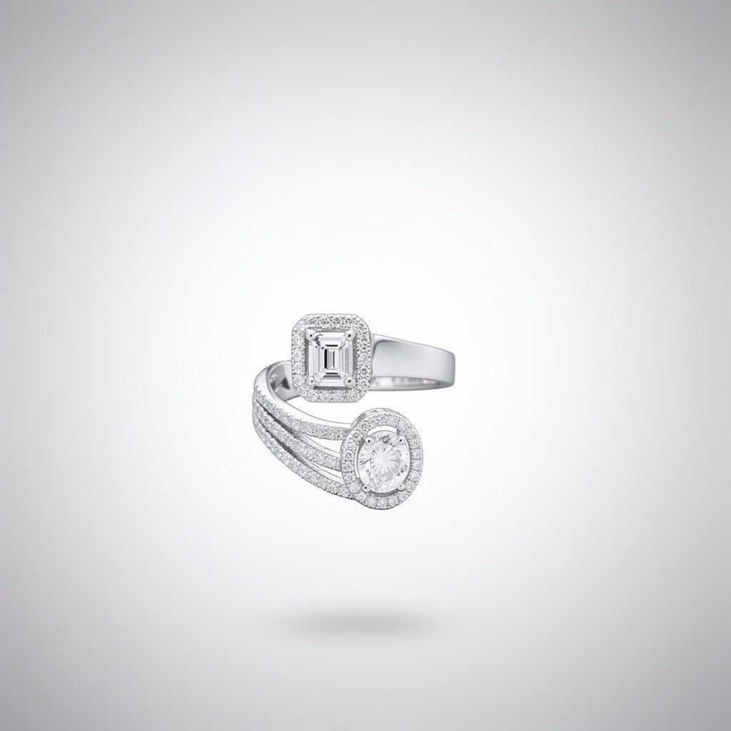 Diamond Bypass Ring | 18K Gold