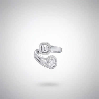 Diamond Bypass Ring | 18K Gold