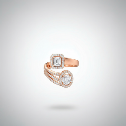 Diamond Bypass Ring | 18K Gold
