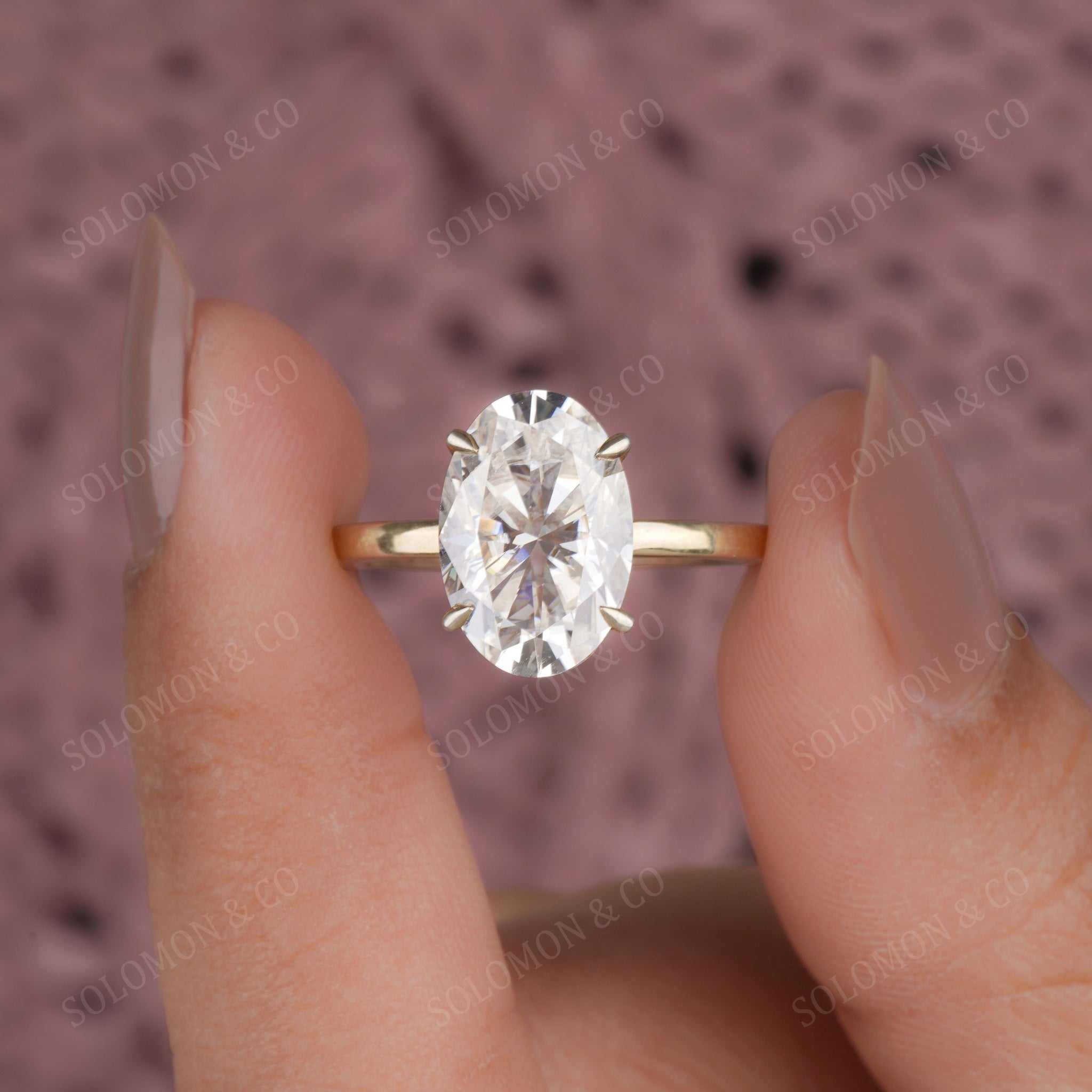 Secret Halo With Oval Engagement Ring Seven