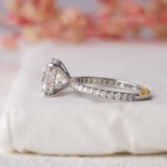 Hidden Halo Cushion Cut Engagement Ring Second
