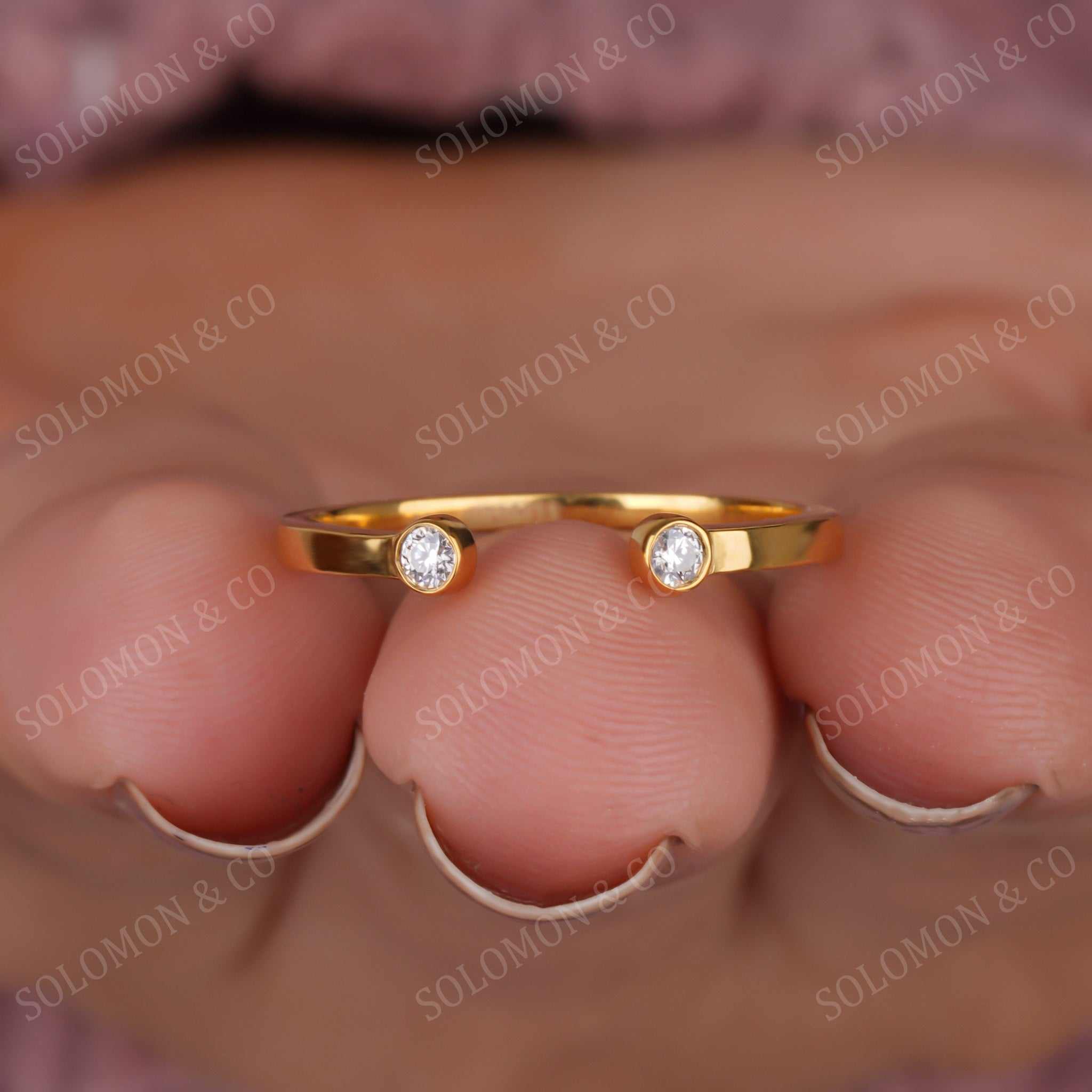 Dual Diamond Open Ring Ten 