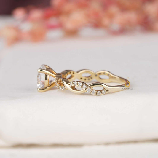 Petite Twisted Vine Engagement Ring Second 