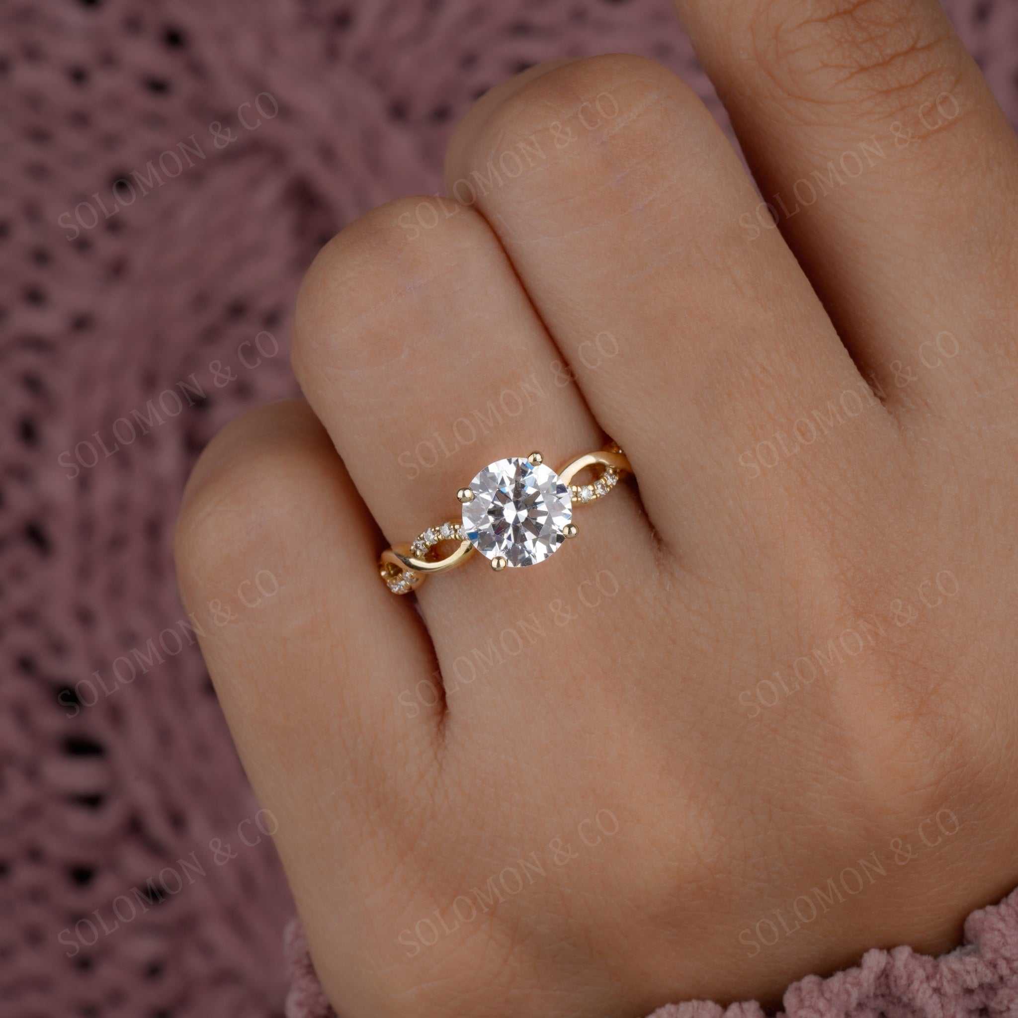 Petite Twisted Vine Engagement Ring Six 