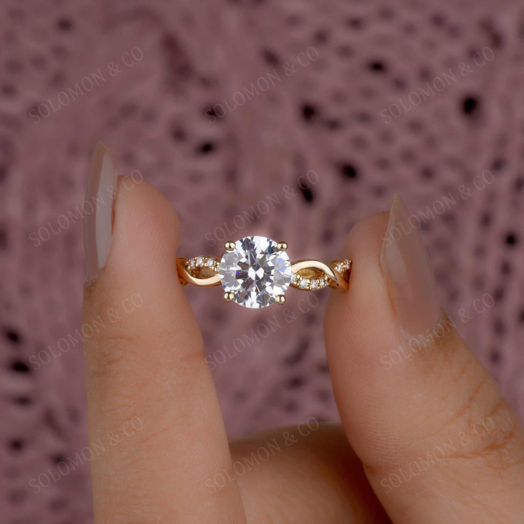 Petite Twisted Vine Engagement Ring Eight