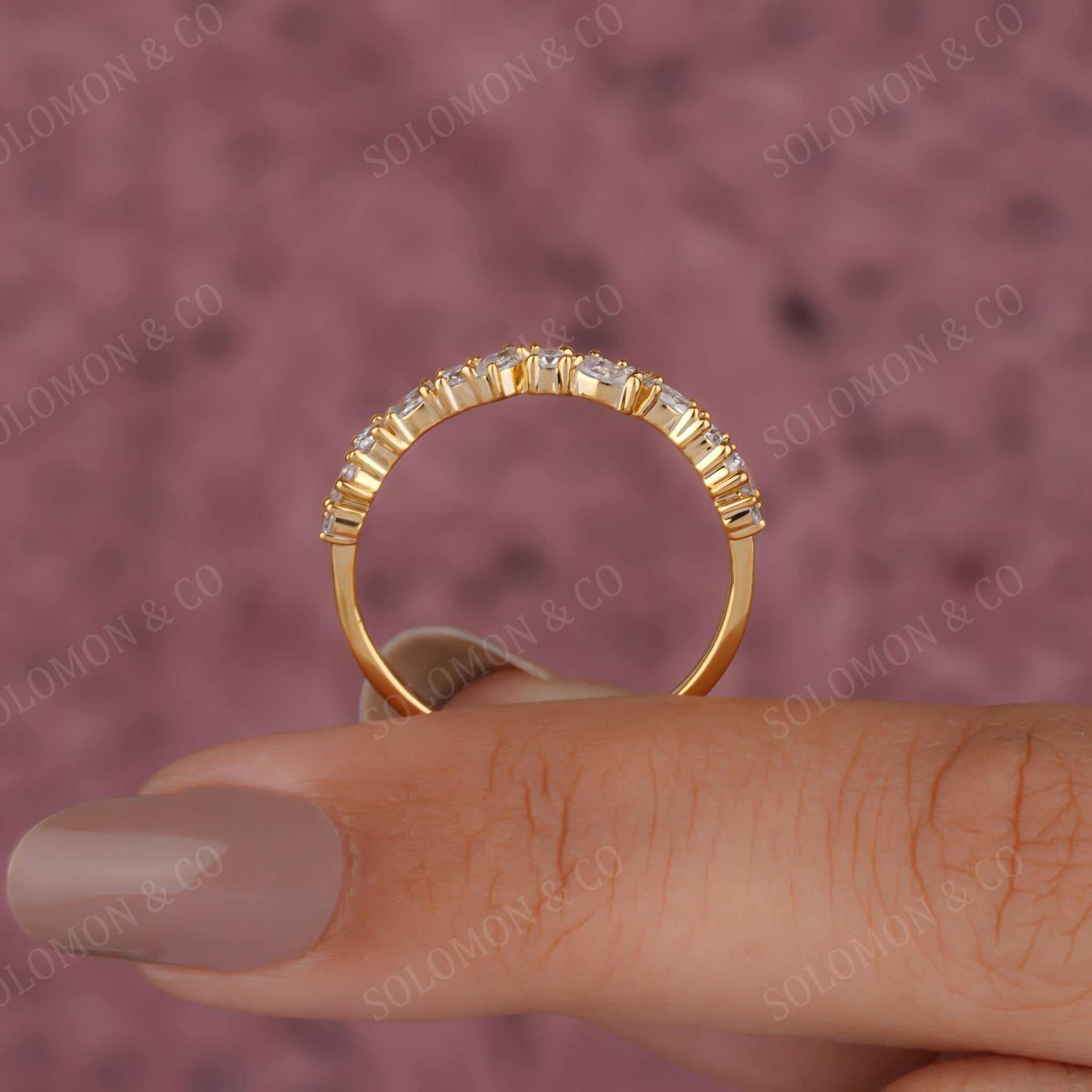 Multi Stone Cluster Wedding Ring