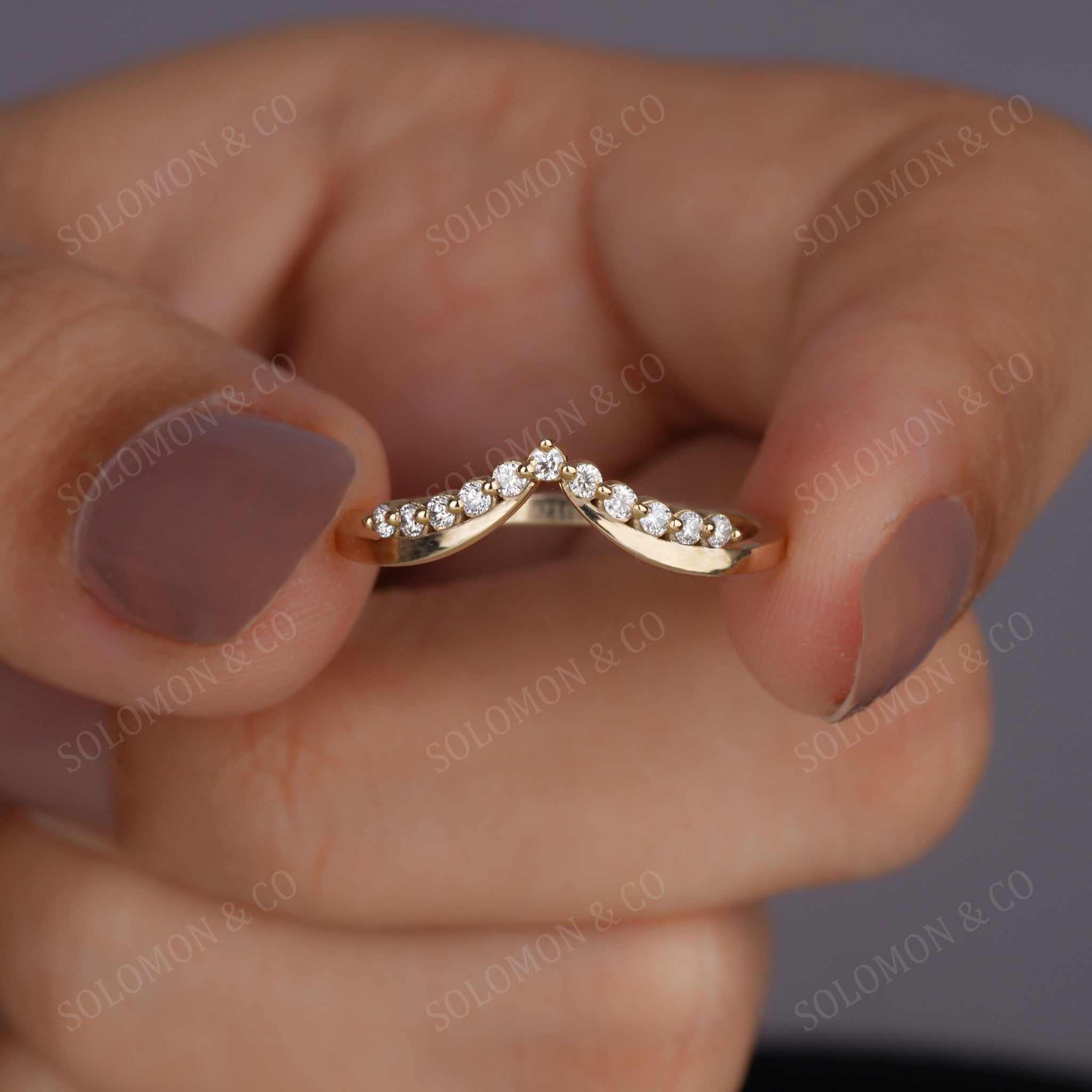 Delicate Thin Curve Wishbone Ring