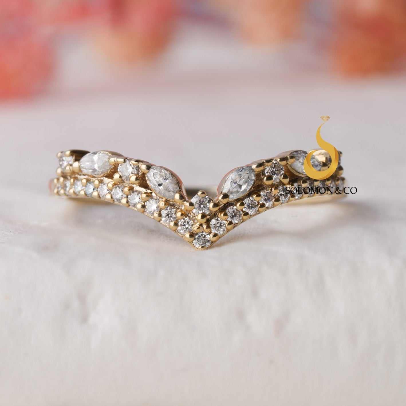 Art Deco Stackable Matching Band