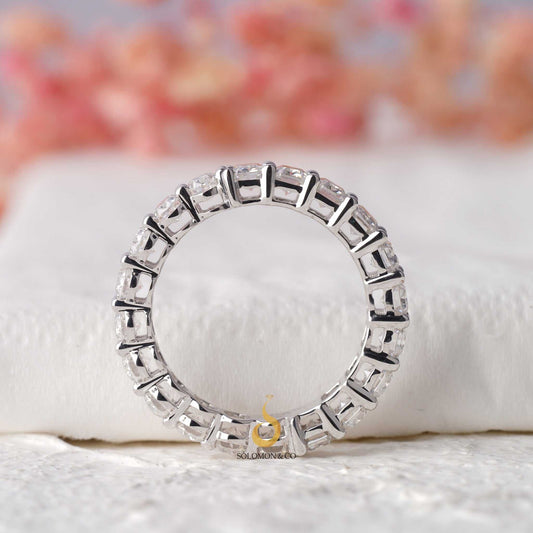 Half Side Oval and Half Side Emerald Cut Ring