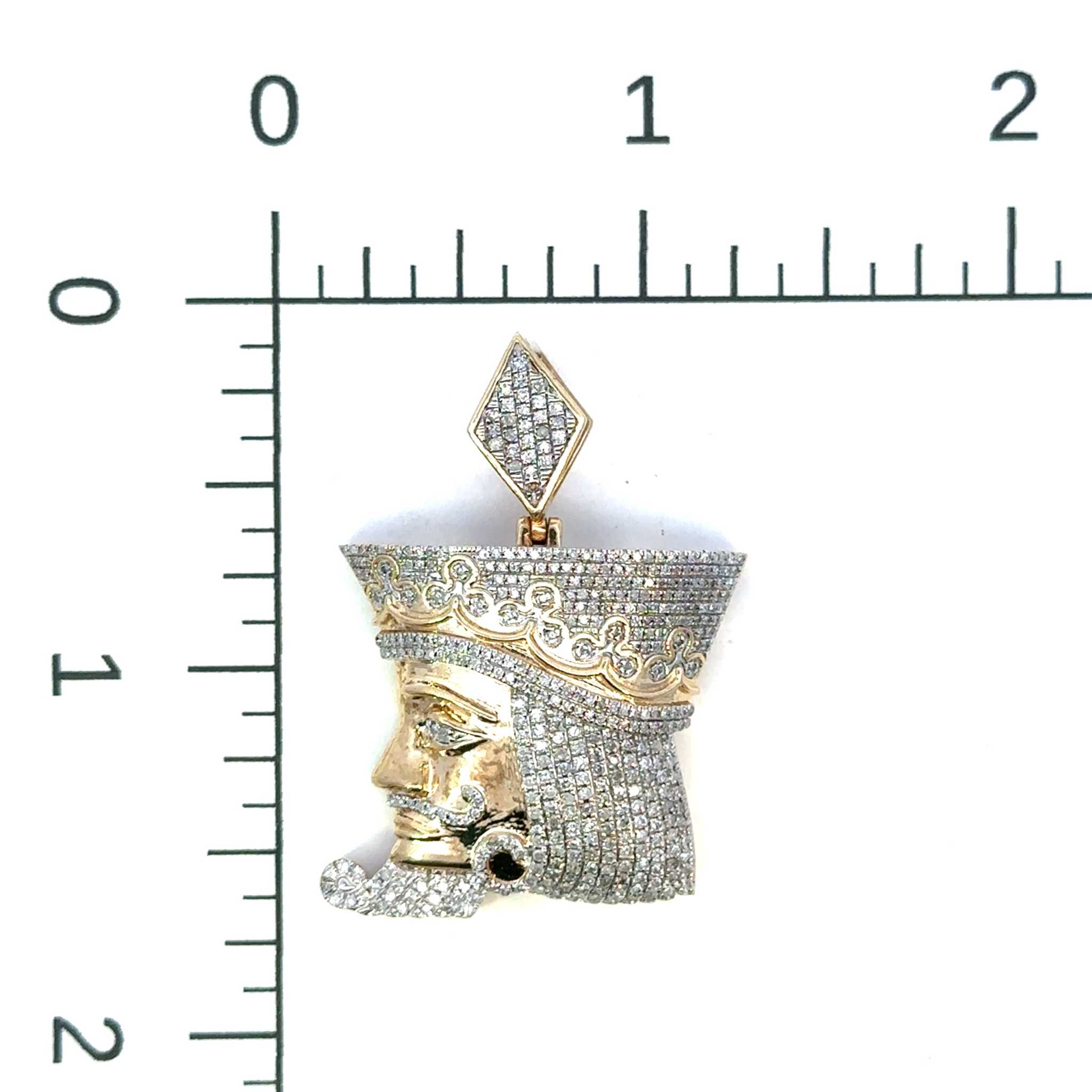 Kings Of Clubs Head Iced Out Diamond Pendant