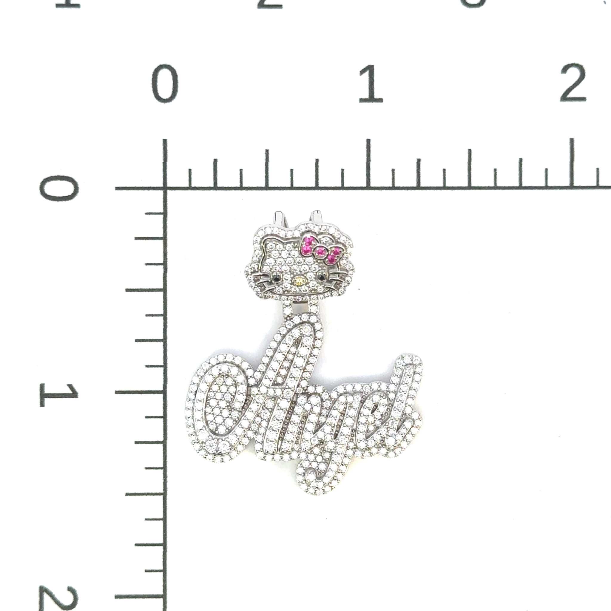 Angel Custom Moissanite Diamond Name Pendant Eleven