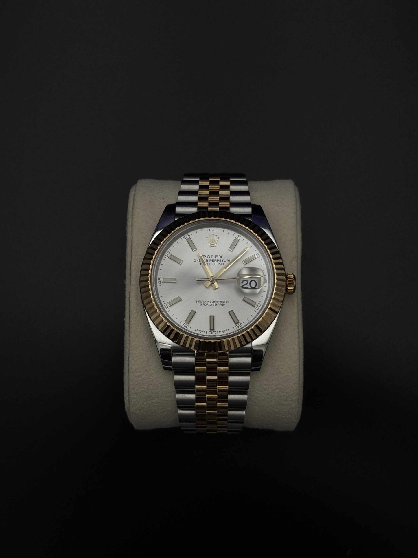 Rolex Datejust 41mm 126333 Two-Tone Silver Dial Fluted Jubilee 2016 — Pre-Owned