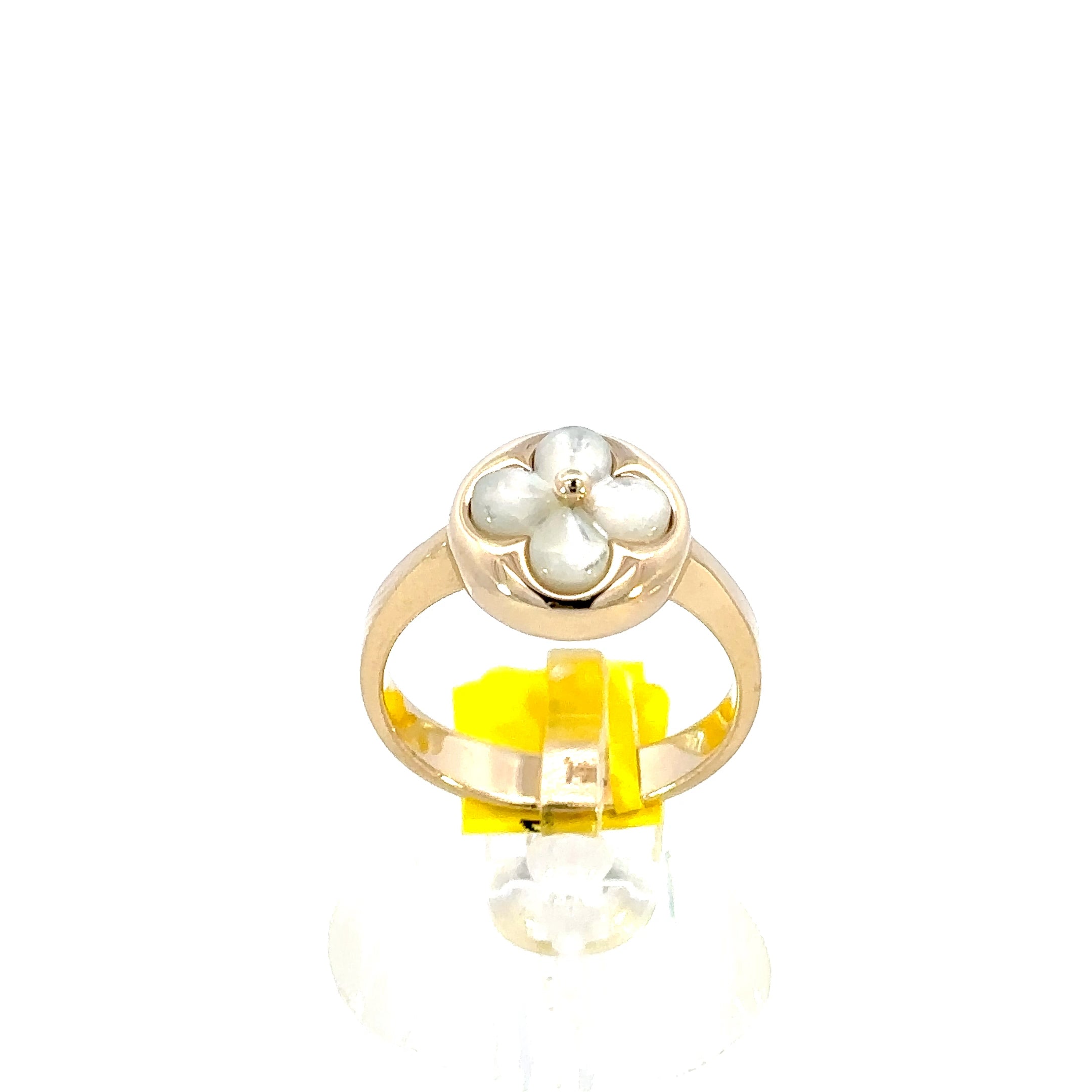 14K GOLD FLOWER MOTIF RING