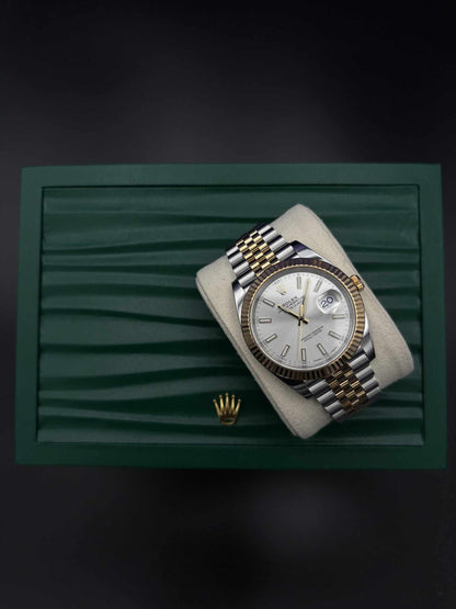 Rolex Datejust 41mm 126333 Two-Tone Silver Dial Fluted Jubilee 2016 — Pre-Owned