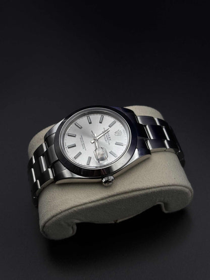 Rolex Datejust 41mm 126300 Steel Silver Dial Smooth Bezel Oyster 2019 — Pre-Owned