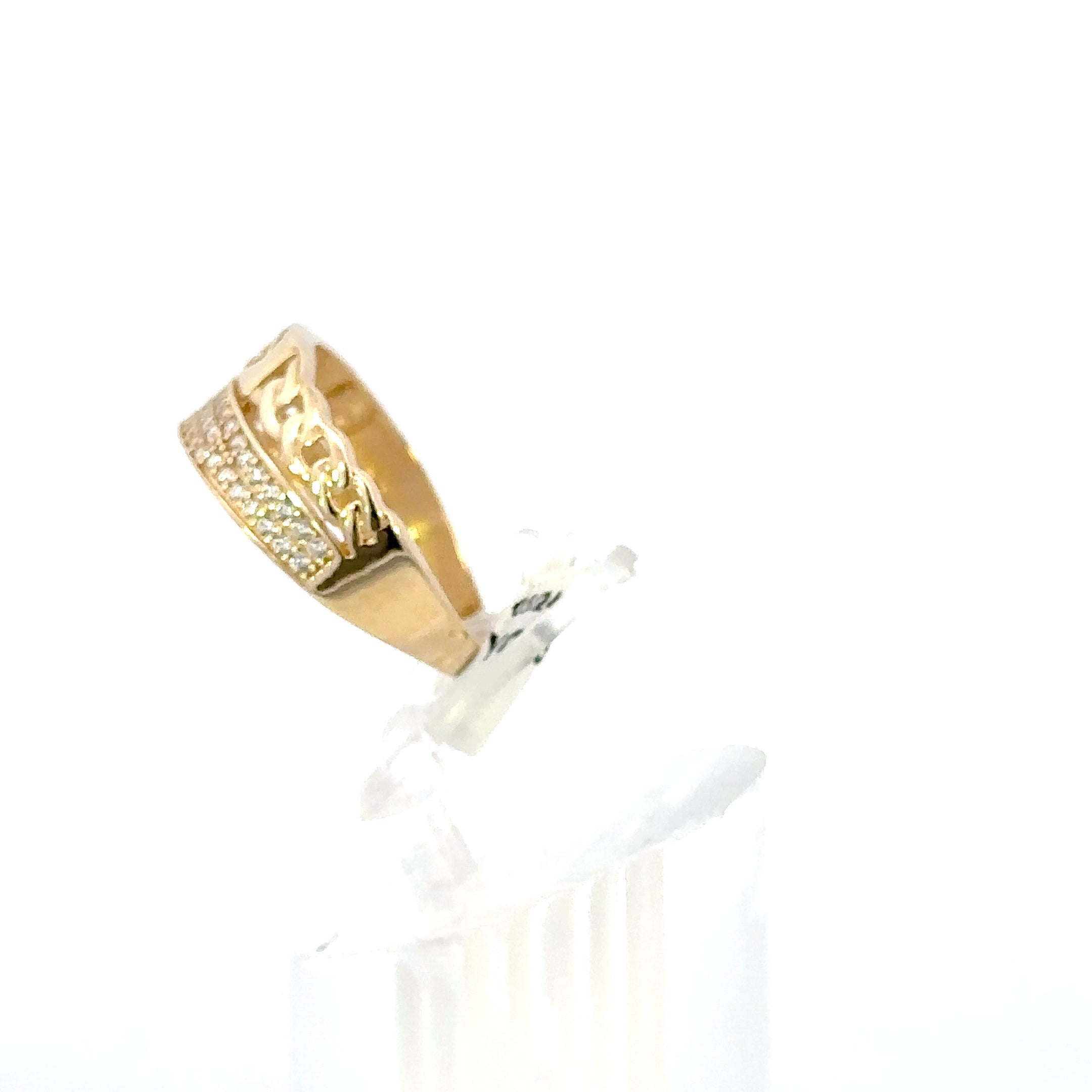 14K GOLD C.Z LOVE RING