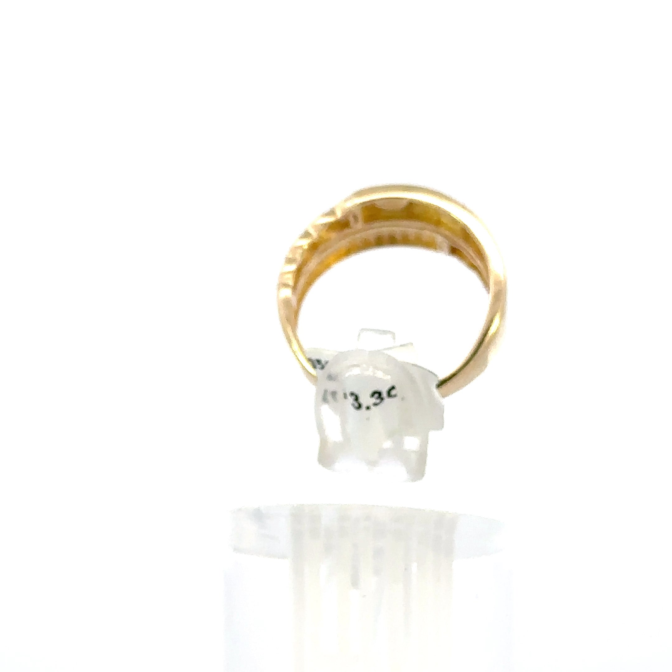 14K GOLD C.Z LOVE RING