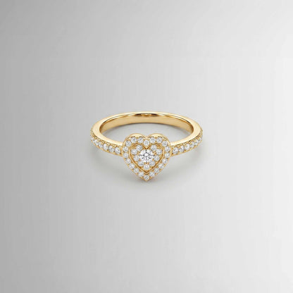 0.22 CTW Diamond Heart Ring – 10K Gold
