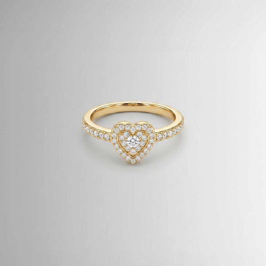0.22 CTW Diamond Heart Ring – 10K Gold