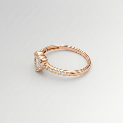 0.22 CTW Diamond Heart Ring – 10K Gold