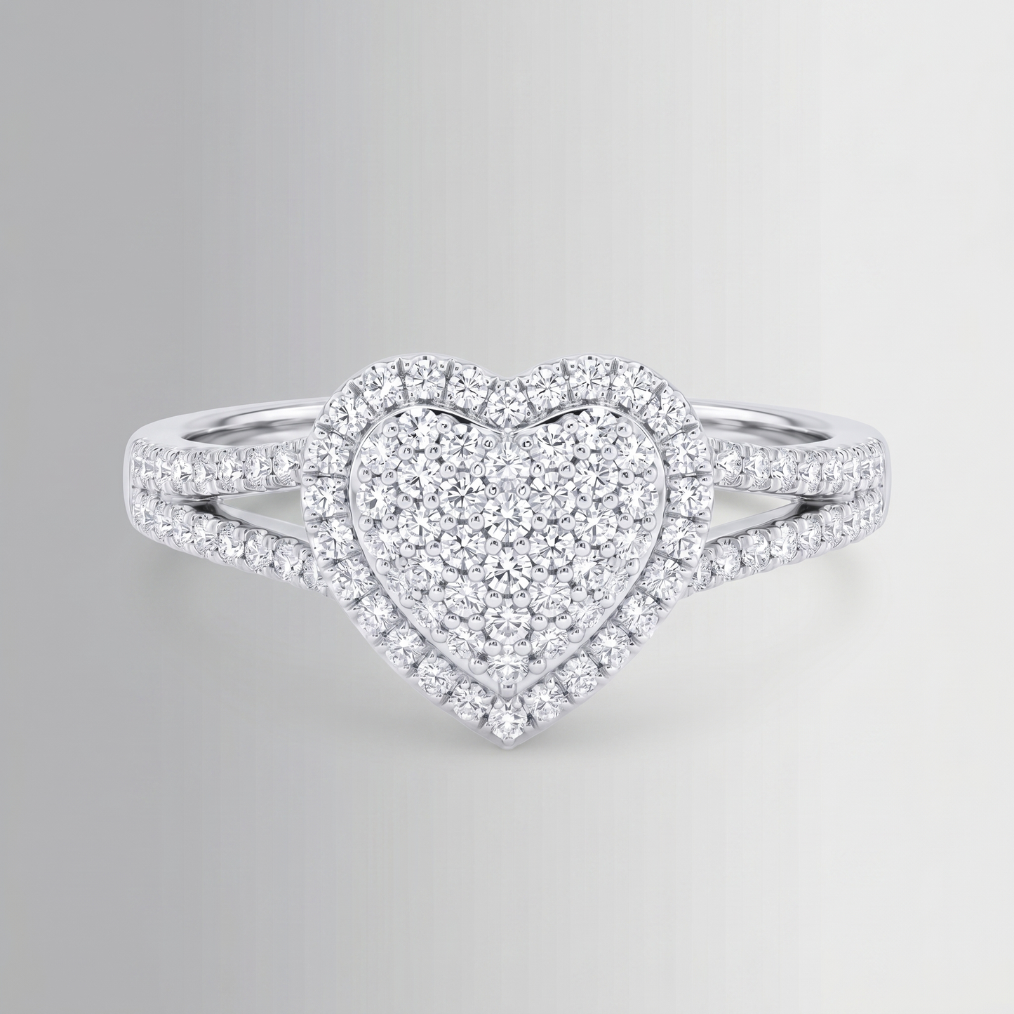 0.53 CTW Diamond Heart Ring – 10K Gold
