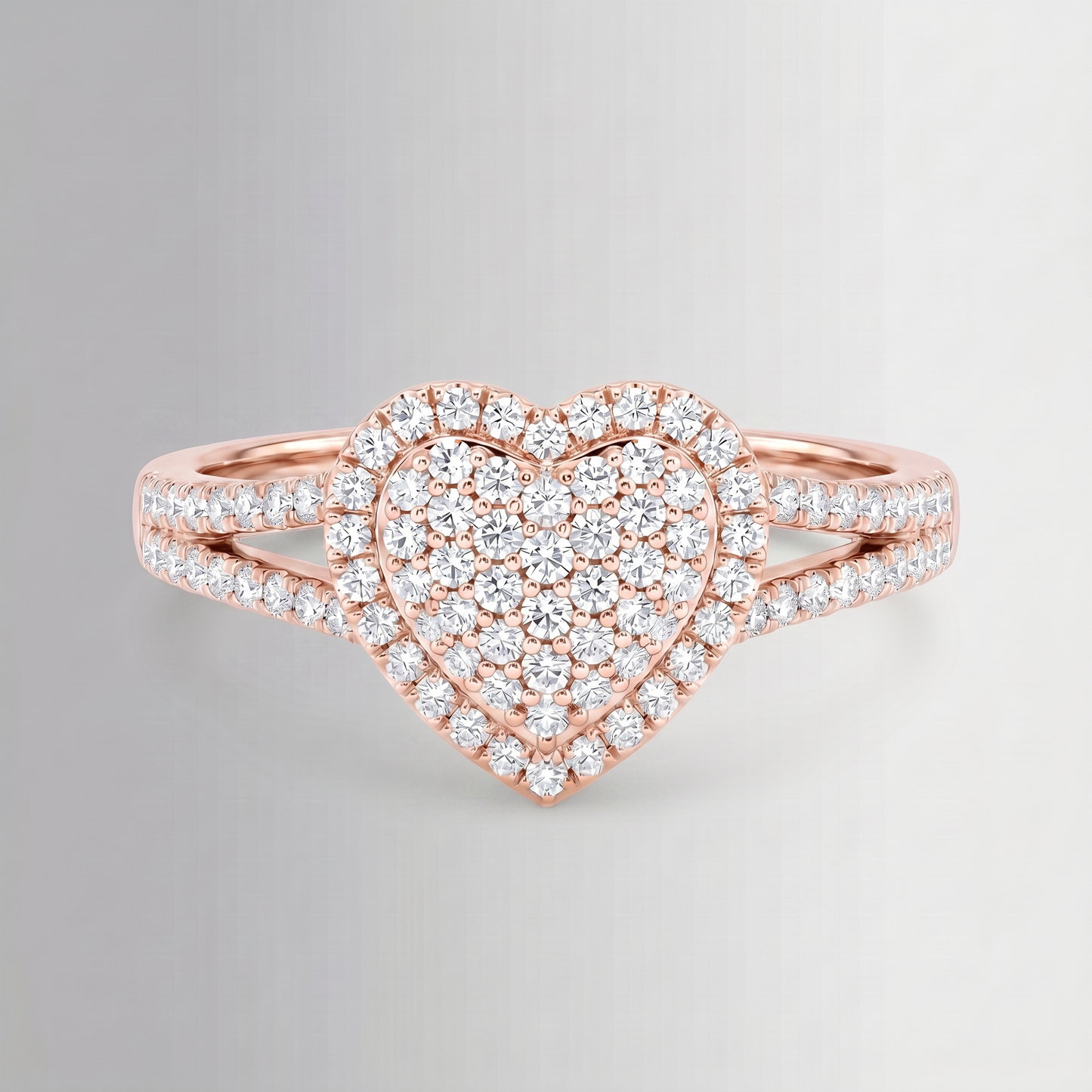 0.53 CTW Diamond Heart Ring – 10K Gold