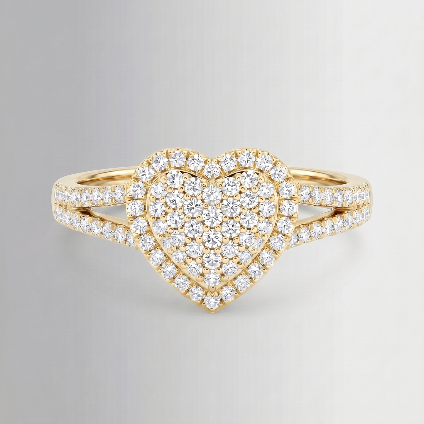 0.53 CTW Diamond Heart Ring – 10K Gold