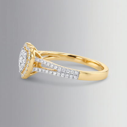 0.53 CTW Diamond Heart Ring – 10K Gold