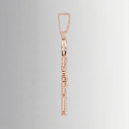1.08 CTW Diamond Pendant – 10K Gold
