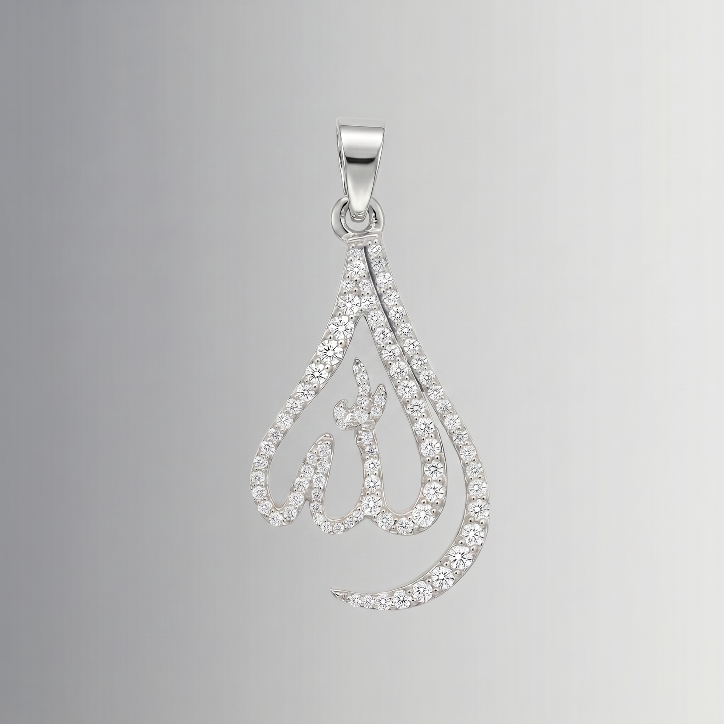 0.53 CTW Natural Diamond Allah Pendant– 10K Gold