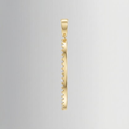 0.53 CTW Natural Diamond Allah Pendant– 10K Gold