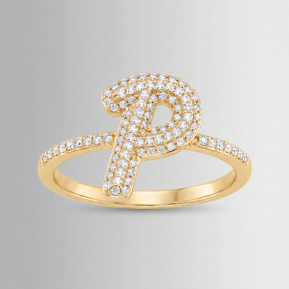 0.31 CTW Diamond Initial Ring – 10K Gold