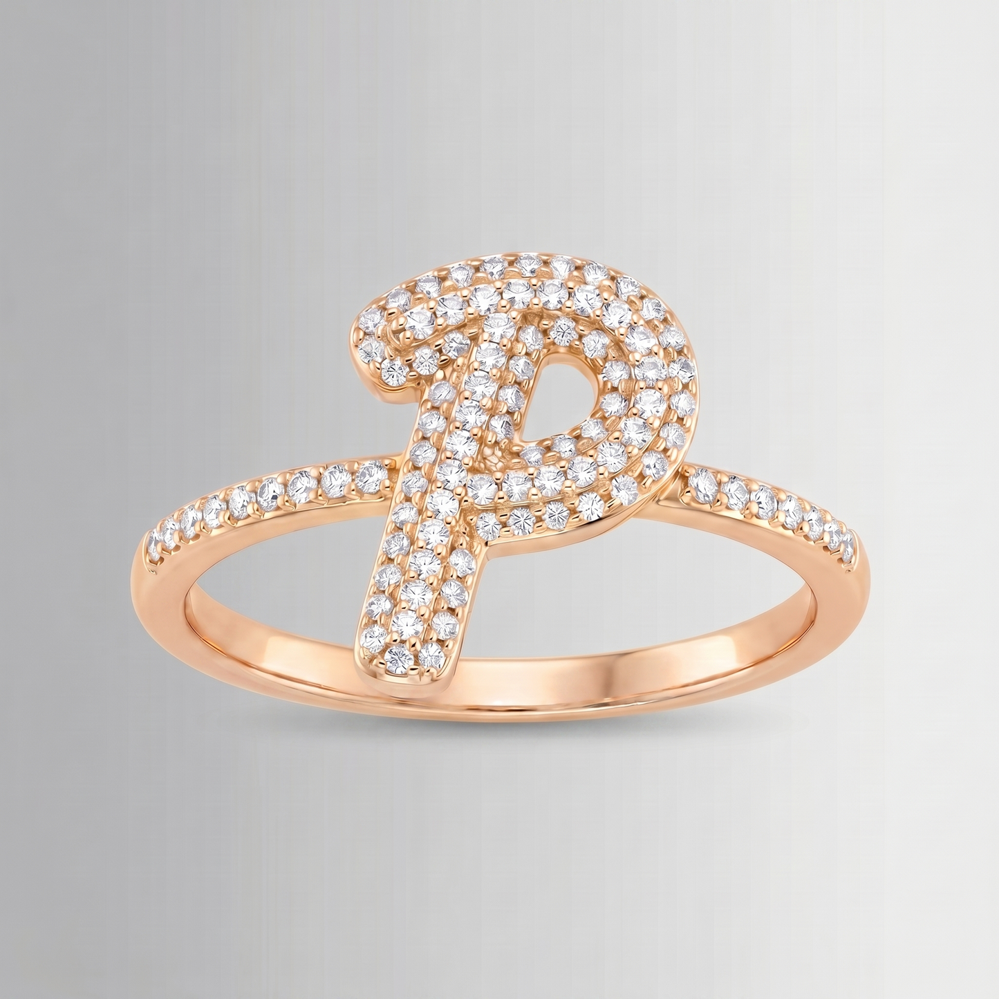 0.31 CTW Diamond Initial Ring – 10K Gold