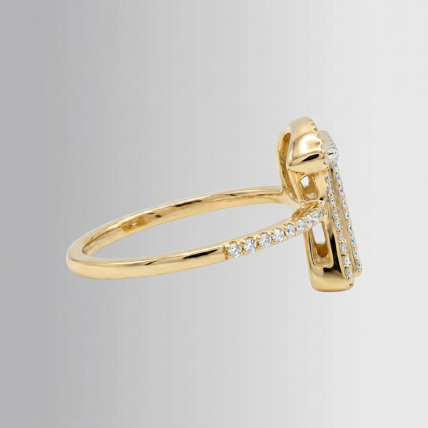 0.31 CTW Diamond Initial Ring – 10K Gold