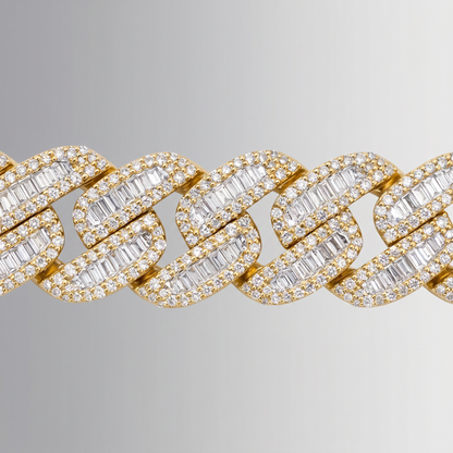 7.20 CTW Diamond Cuban Link Bracelet – 10K Gold
