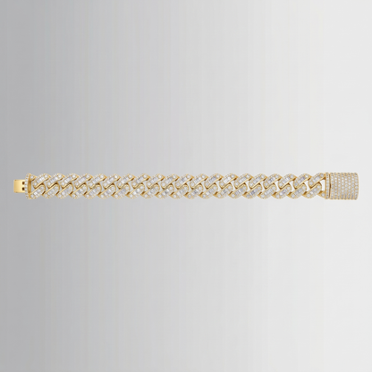 7.20 CTW Diamond Cuban Link Bracelet – 10K Gold