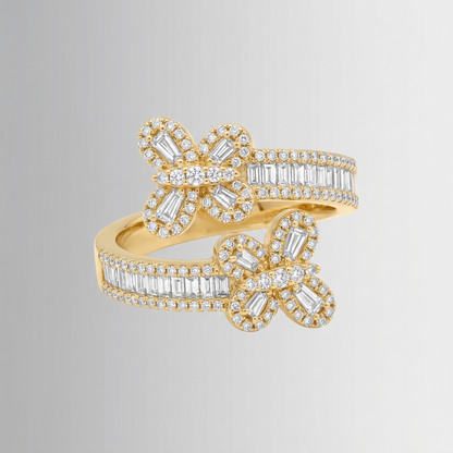 0.86 CTW Diamond Butterfly Ring – 10K Gold