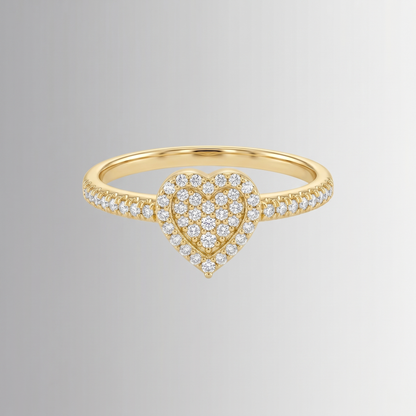 0.22 CTW Diamond Heart Ring – 10K Gold