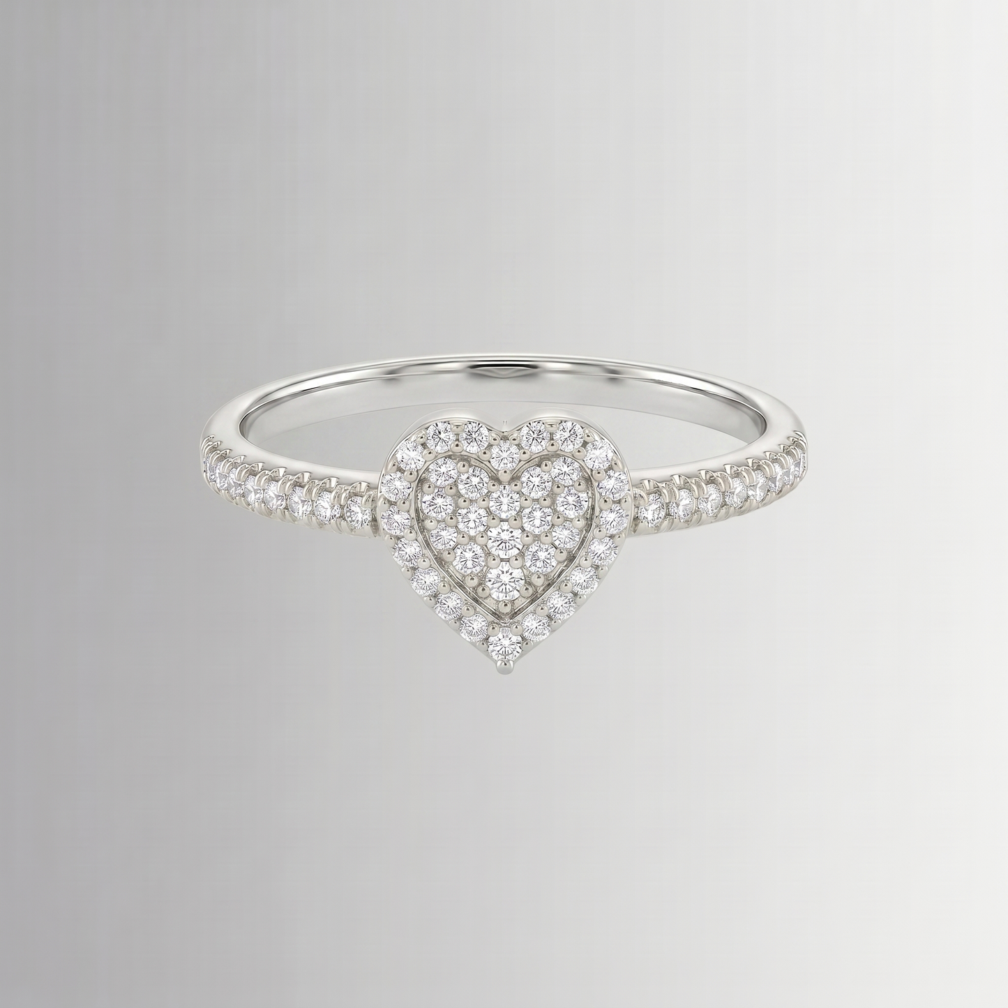 0.22 CTW Diamond Heart Ring – 10K Gold