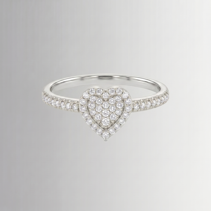 0.22 CTW Diamond Heart Ring – 10K Gold