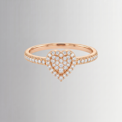 0.22 CTW Diamond Heart Ring – 10K Gold