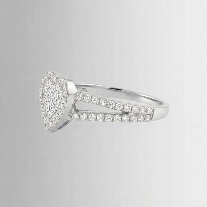 0.63 CTW Diamond Heart Ring with Baguettes – 10K Gold