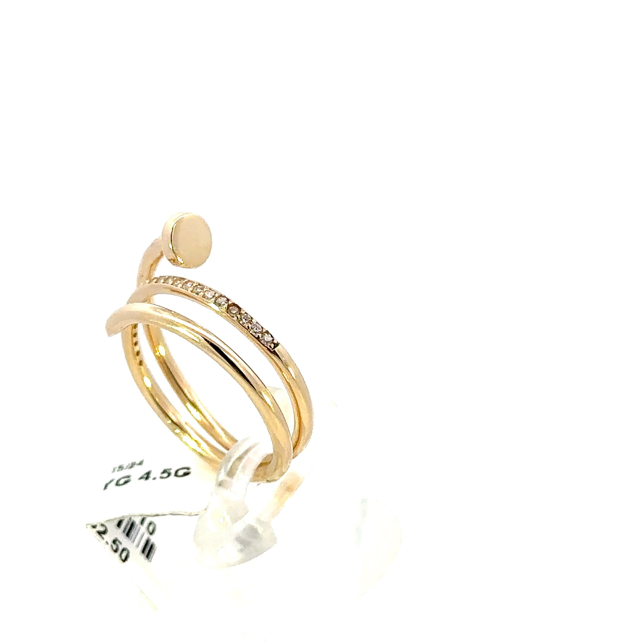 14K GOLD NAIL RING