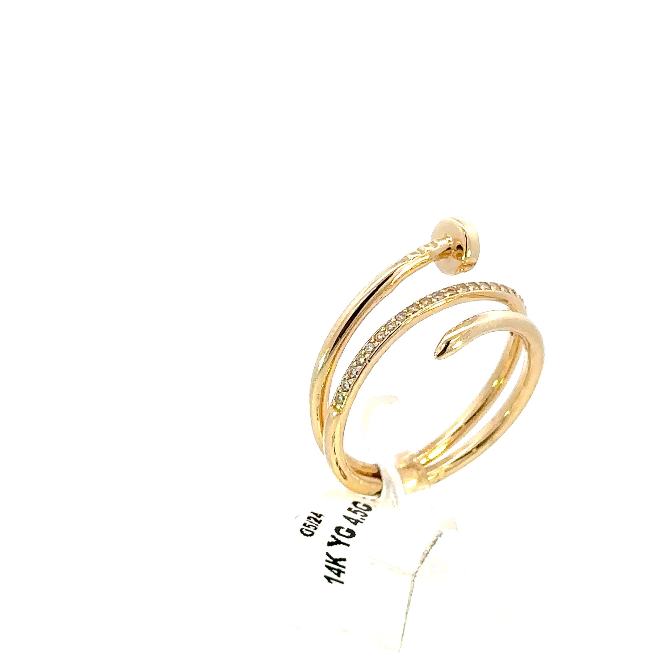 14K GOLD NAIL RING